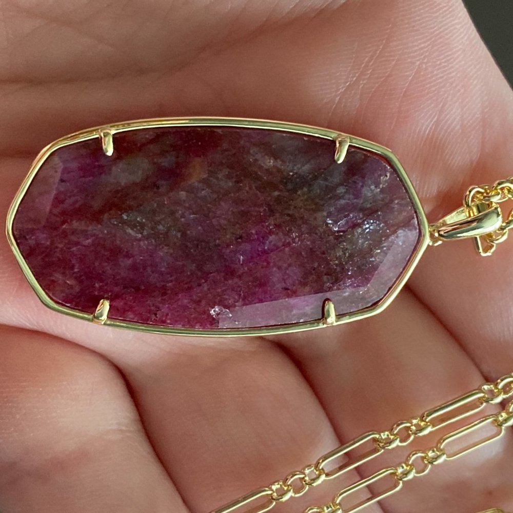 Kendra Scott Raspberry Labradorite Faceted Reid - Picture 4 of 5